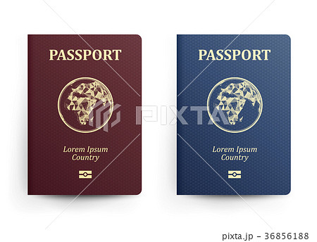 Passport With Map. Africa. Realistic Vector 36856188