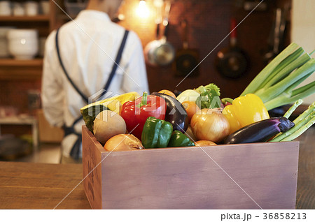木箱　野菜 36858213