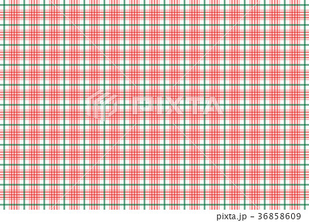 チェック模様 赤 緑 背景白のイラスト素材