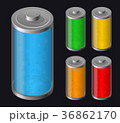 Set Batteries Icon. Various Types Charged 36862170
