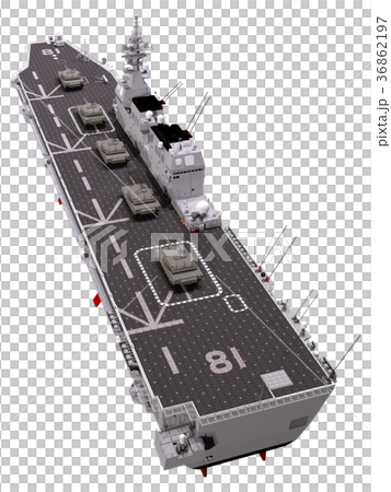 ヘリ空母 ひゅうが型護衛艦のイラスト素材