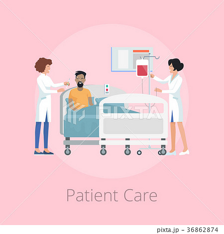 Patient Care and Nurses on Vector Illustration Patient Care and Nurses on Vector Illustration 36862874