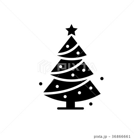 Christmas tree line icon, vector sign Christmas tree line icon, vector sign 36866661