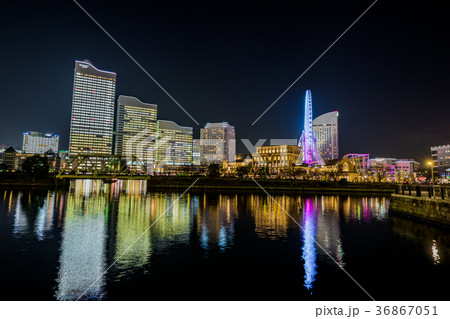 【神奈川県】夜の横浜 【神奈川県】夜の横浜 36867051