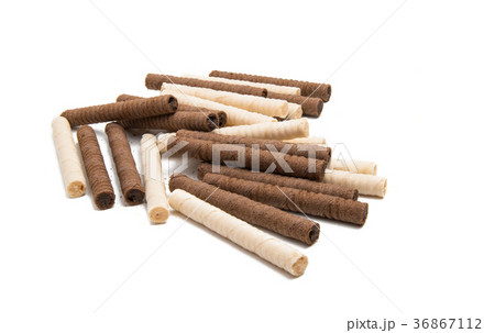 waffle rolls isolated waffle rolls isolated 36867112