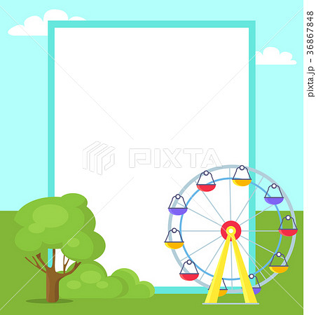 Ferris Wheel with Colorful Cabs for Amusement Park 36867848
