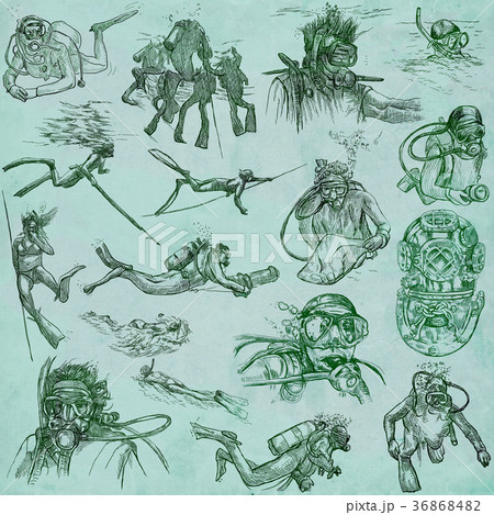 DIVING - An hand drawn collection. 36868482
