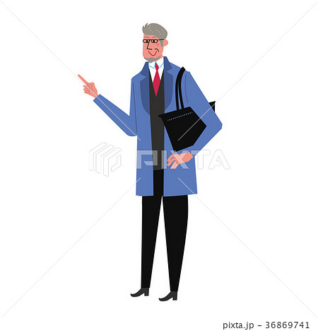 働く　高齢者　男性　イラスト 36869741
