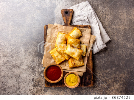Fried cheese empanadas. Traditional Latin American 36874525