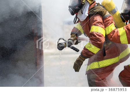 soaked firefighters searching and rescue 36875953