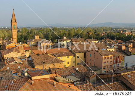 Historic center of Spilamberto, Italy. Top view 36876024