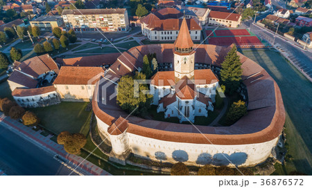 Aerial view of Prejmer fortified Church. Romania Aerial view of Prejmer fortified Church. Romania 36876572