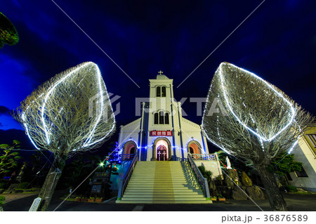 紐差教会 平戸 クリスマスイルミネーション 長崎の教会群 紐差教会 平戸 クリスマスイルミネーション 長崎の教会群 36876589