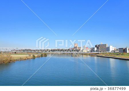 市川橋から見た江戸川 36877499