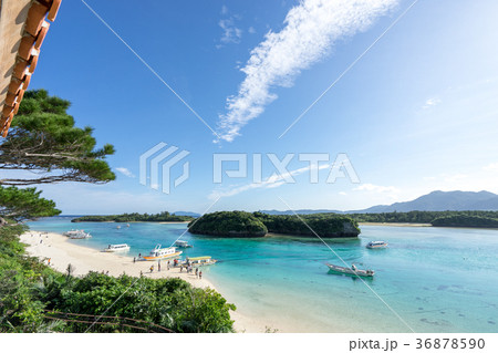 川平公園展望台と川平湾の風景 36878590