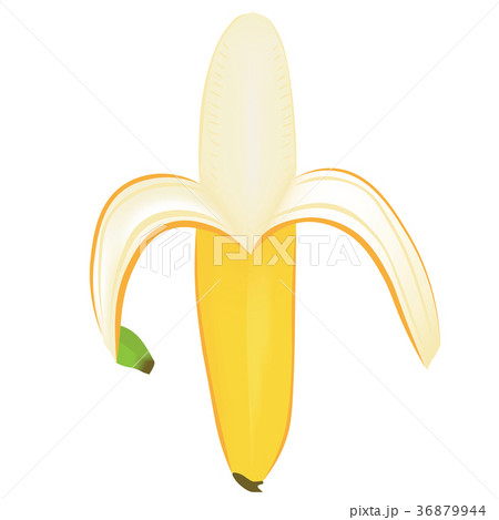 バナナのイラスト 皮をむくのイラスト素材