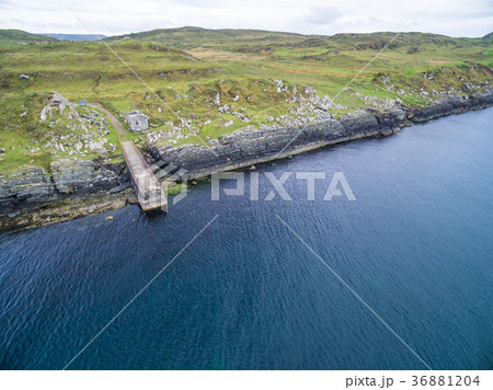 Aerial view of the forgotten pier between Ardfern Aerial view of the forgotten pier between Ardfern 36881204