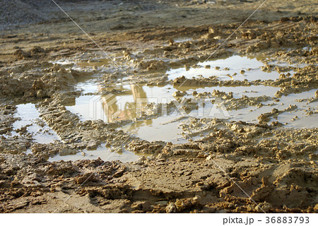 water puddle construction water puddle construction 36883793