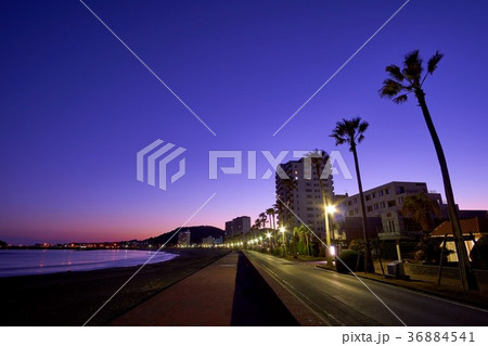 千葉県　鴨川　前原海岸の夕景 36884541