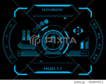 Futuristic user interface HUD Futuristic user interface HUD 36884951