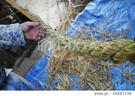 注連縄作り 注連縄 職人 男性 日本人 正月 飾り 神道 稲 藁 締める 編む 新年 注連縄作り 注連縄 職人 男性 日本人 正月 飾り 神道 稲 藁 締める 編む 新年 36885196