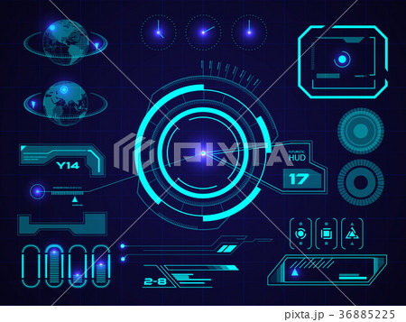 Futuristic user interface HUD 36885225