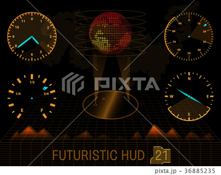Futuristic user interface HUD Futuristic user interface HUD 36885235