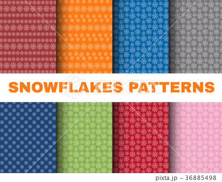 Simple Christmas patterns with snowflakes on 36885498