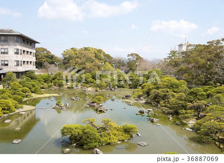 柳川藩主立花家の旧邸宅の庭園(福岡県柳川市) 柳川藩主立花家の旧邸宅の庭園(福岡県柳川市) 36887069