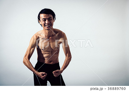 筋肉 ミドル男性 アスリートの写真素材