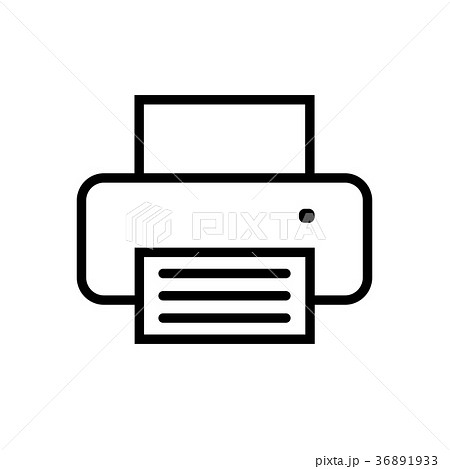 Printer icon in flat style. Printer icon in flat style. 36891933