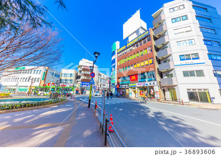 東京　東上線　ときわ台駅　北ロ駅前の風景 36893606