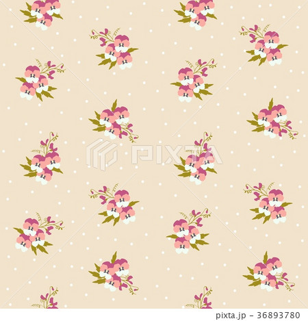 Small tiny pink pansy flowers bouquets scattered 36893780