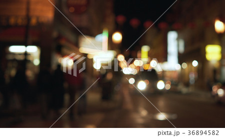 bokeh lighs of evening street of San Francisco bokeh lighs of evening street of San Francisco 36894582