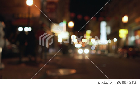 bokeh lighs of evening street of San Francisco bokeh lighs of evening street of San Francisco 36894583