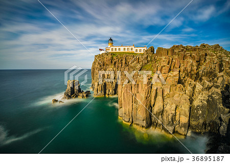 Neist Point lighthouse at Isle of Skye in Scotland 36895187