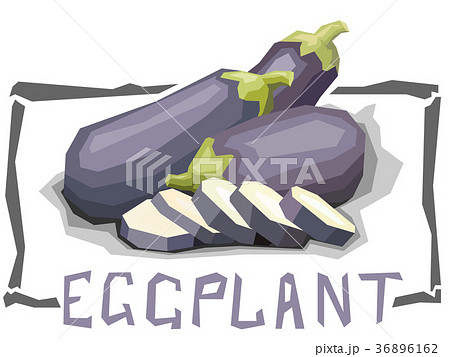 Vector simple illustration of bell eggplants. 36896162