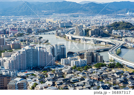 福岡県 都市風景の写真素材