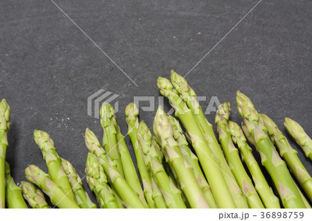 bunch of asparagus over slate bunch of asparagus over slate 36898759