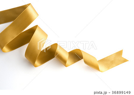 gold bow ribbon satin texture isolated on white gold bow ribbon satin texture isolated on white 36899149