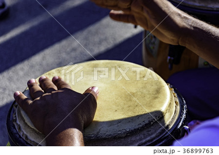 Drum player performace with atabaque 36899763