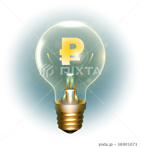 Realistic lamp with the symbol 36901071