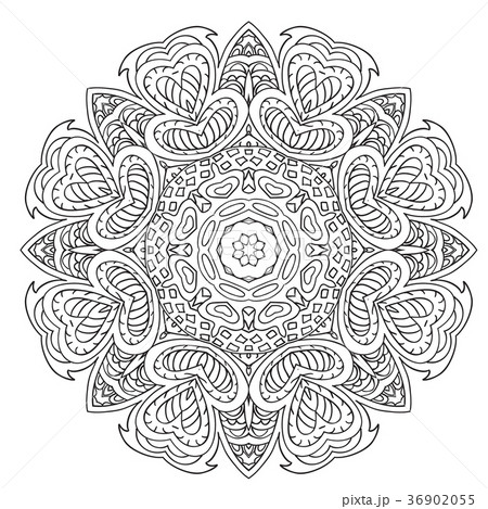 Mandala doodle drawing. Ethnic motives 36902055