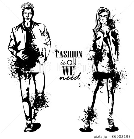 Vector woman and man fashion Vector woman and man fashion 36902193