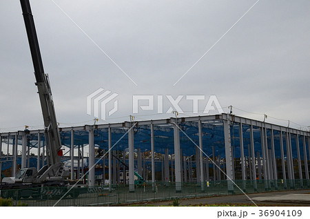 大型倉庫建設現場 36904109