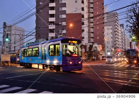 都営荒川線が走る東池袋夜景 都営荒川線が走る東池袋夜景 36904906