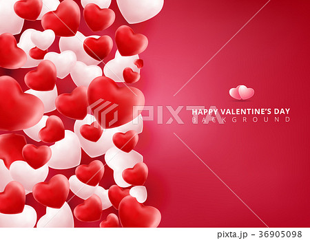 Soft and smooth red and white valentines hearts Soft and smooth red and white valentines hearts 36905098