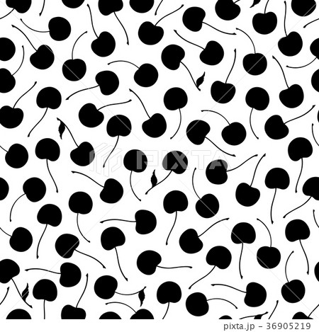 サクランボ柄のイラスト素材 36905219 Pixta
