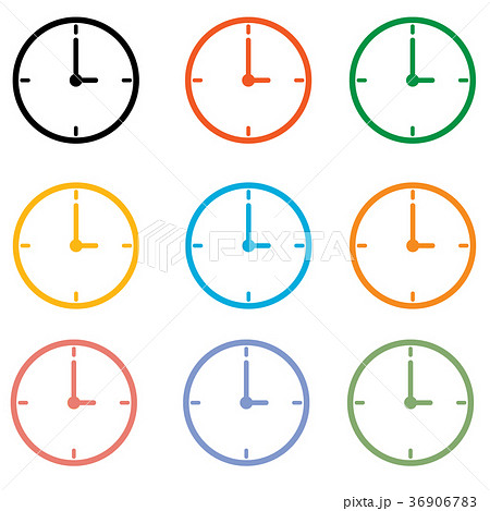 set clock icon on white background. clock symbol.  36906783