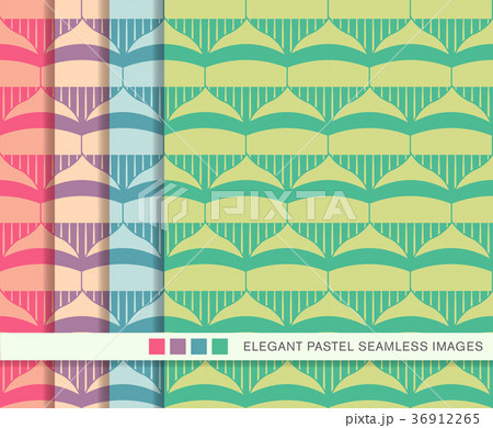 Seamless pastel background vintage pattern setのイラスト素材 [36912265] - PIXTA